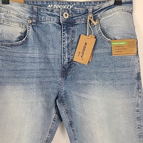 NWT M.Society Men's Size 36X32 Skinny Fit Sam Denim Jeans - Picture 2 of 8