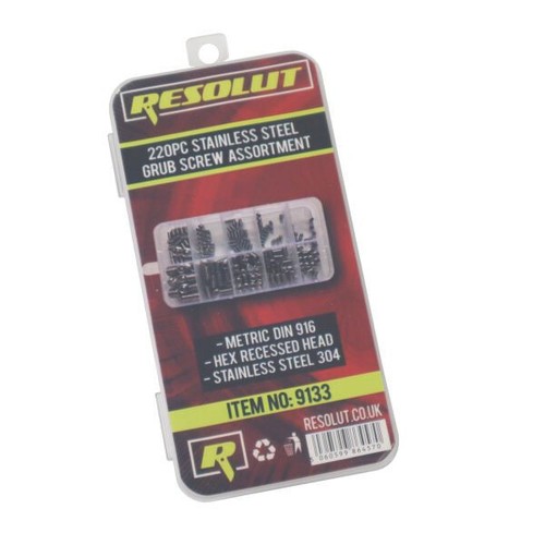 220 Madenschrauben Edelstahl Set Gewindestifte Sortiment M3 M4 M5 M6 M8 DIN916 - Bild 2 von 2