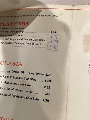 Red Lobster Cocktail Lounge 1973 menú vintage de gran tamaño - Imagen 13 de 24
