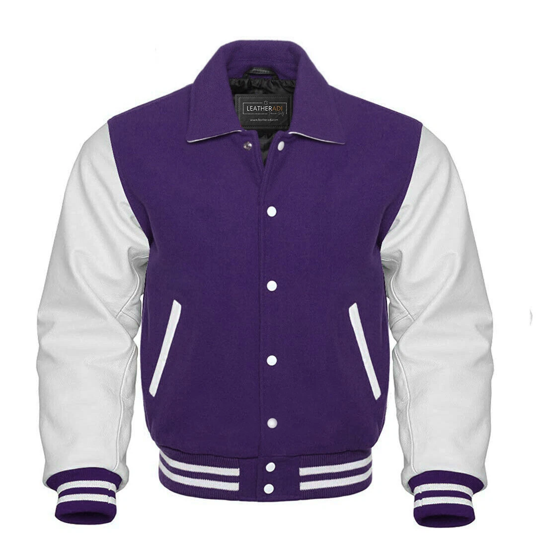 Baseball Jackets- Purple Oversized Varsity Jackets for Men Online