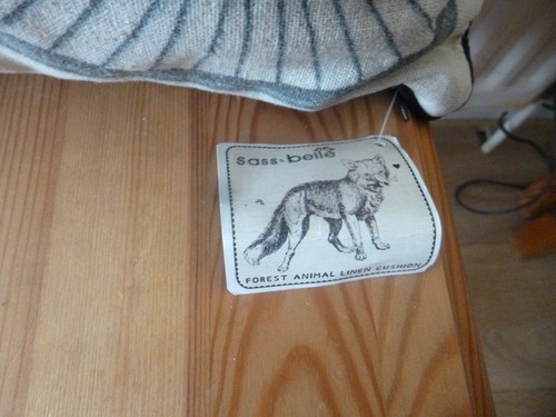 SASSE AND BELLE WOODLAND OWL ON BYCYCLE CUSHION BRAND NEW WITH TAGS - Picture 2 of 3