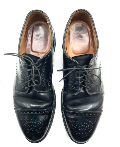 ALDEN 8.5B/D Medaglione Nero Cap Toe Shell Cordovan - Foto 7 di 19