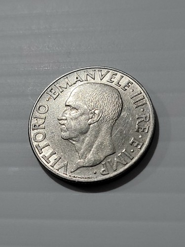 1940 R Italy 1 Lire ITL - Magnetic - Very Nice Collectible Coin Acmonital Latin - Picture 2 of 2