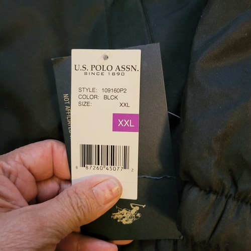 NWT U.S Polo Jacket Light Weight Jacket. Black XXL - Picture 5 of 5