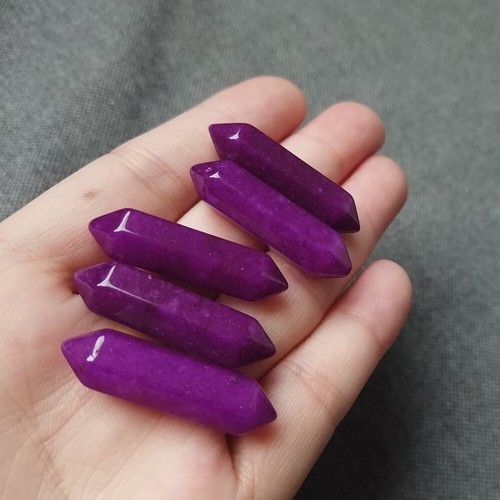 5pcs Natural Chakra Gemstone Double Terminated Point Wand Healing Quartz Crystal - Picture 29 of 51