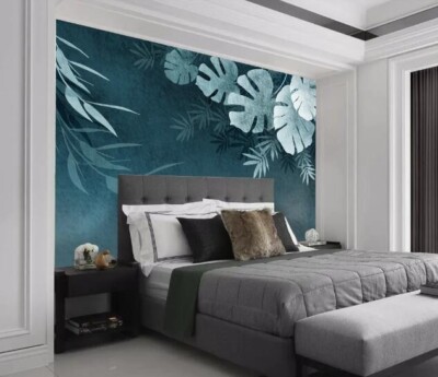 3D Leaf Background ZHUA2895 Wallpaper Wall Murals Removable Self-adhesive Ann 24