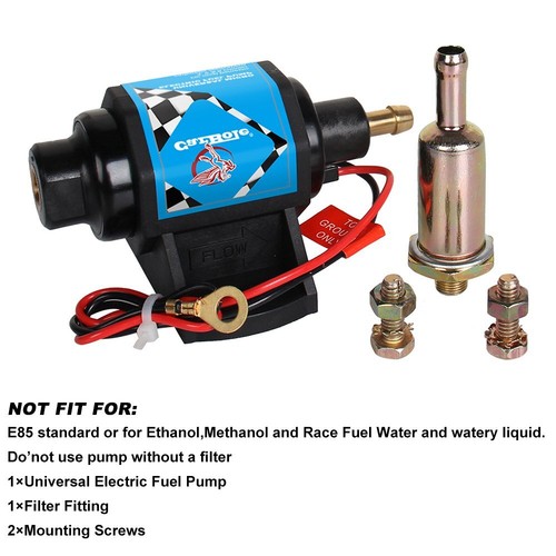 12 Volt Electric Fuel Pump 4-7PSI 5/16'' 35 GPH for Car & Truck Gasoline Engines - Picture 11 of 13