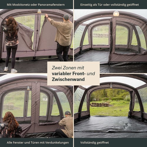 Skandika Timola 6 Air Sleeper Protect XL Luftzelt 6 Personen 765×380cm Neu - Bild 6 von 9
