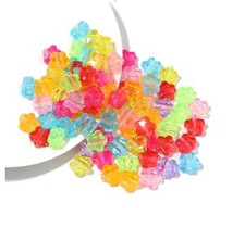 10MM Clear Jelly Colored Acrylic Star Beads