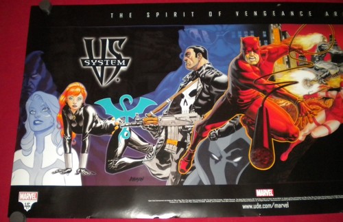 Marvel Knights VS System Card Game Poster 17x35 S/S Daredevil  Strange  Punisher - Picture 2 of 3