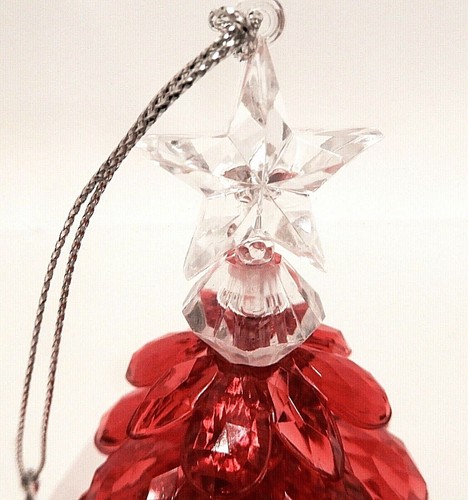 BATH & BODY WORKS RED LIGHT UP CHRISTMAS TREE DECORATION NEW! - Picture 2 of 5