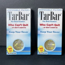 TarBar Cigarette Filters Disposable - 2 BOXES 64 Filters Total New