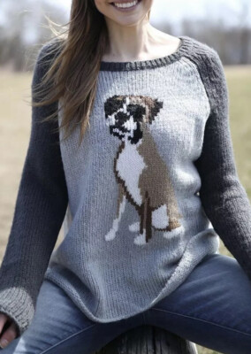 141. Nwt Boxer Dog Intarsia Wooden 