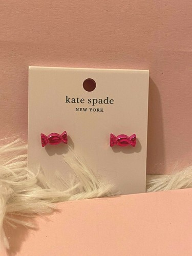 Kate Spade Candy Shop con tachuelas pendientes rosas bolsa de regalo - Imagen 3 de 6