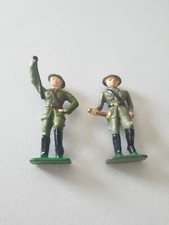 VINTAGE CAST IRON WWI DOUGHBOYS FIGURES LOT OF 2 AS IS