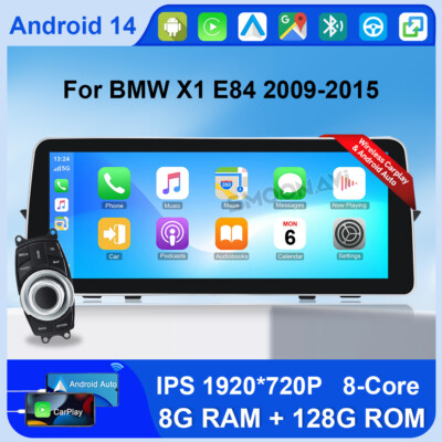12.3'' Apple Carplay Car Stereo GPS Navi 128GB SWC Multi-media For BMW X1 E84 DE
