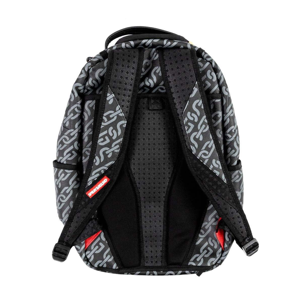 SPRAYGROUND MONOGRAM BLACK BACKPACK CHAINS TRIPLE BLACK