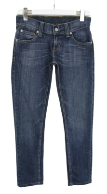 Levi's 603 Jeans Damen W27 L28 Skinny Slim Fit Whiskers Verblichen Blau