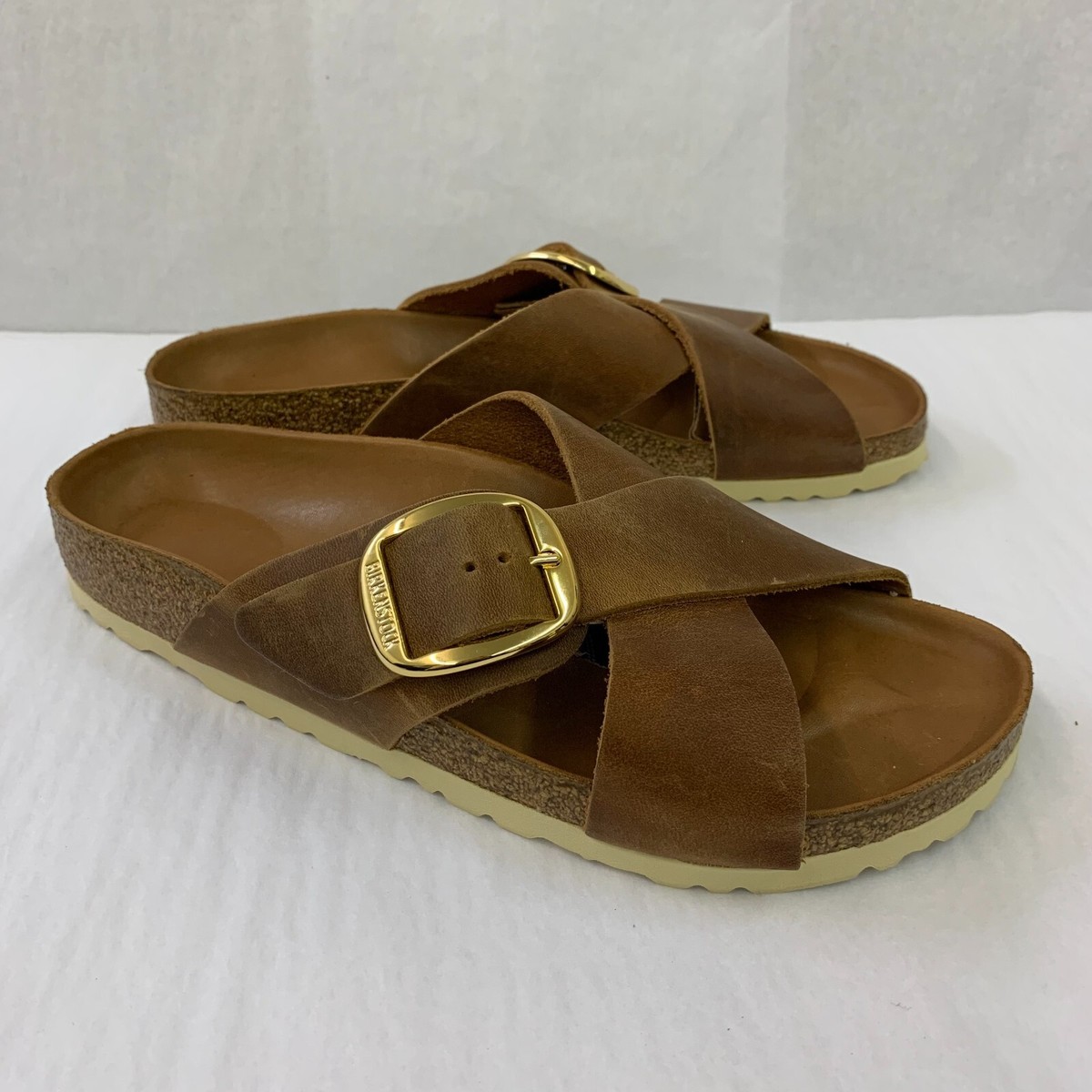 Birkenstock New w/o Box Siena Big Buckle Cognac Oiled