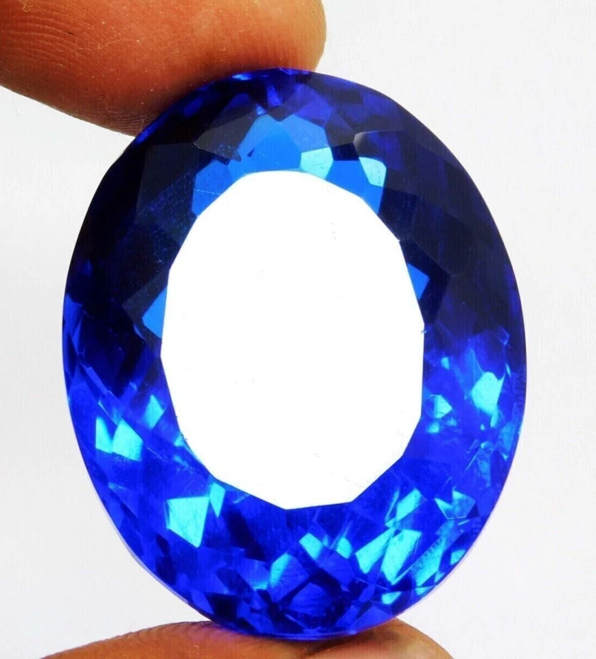 AAA+ Blue Tanzanite 98.10 Ct. Oval Faceted Cut Loose Gemstone for Birthday Gifts - Image 2 of 4
