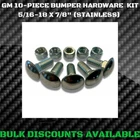 1955-1981 Chevy Bel Air Front Rear Chrome BUMPER BOLTS NUTS 5/16" STAINLESS GM