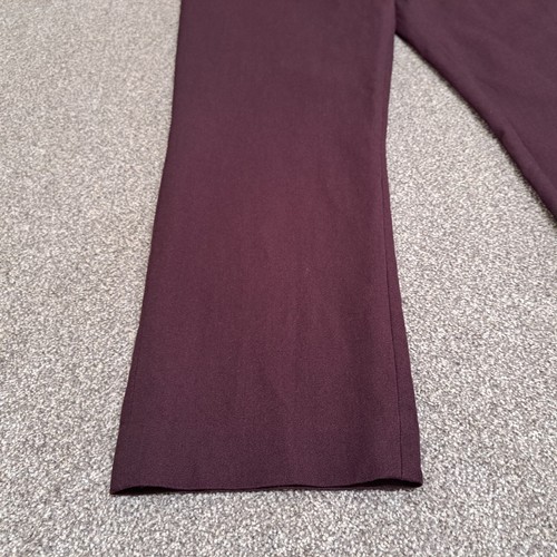 Pantalón Joseph Tobillo Borgoña Reina Gabardina Reino Unido 16 Recto Elástico - Imagen 3 de 13