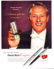 Paper Mate Pens Art Linkletter People are Funny Gift Idea Vintage Print Ad 1955