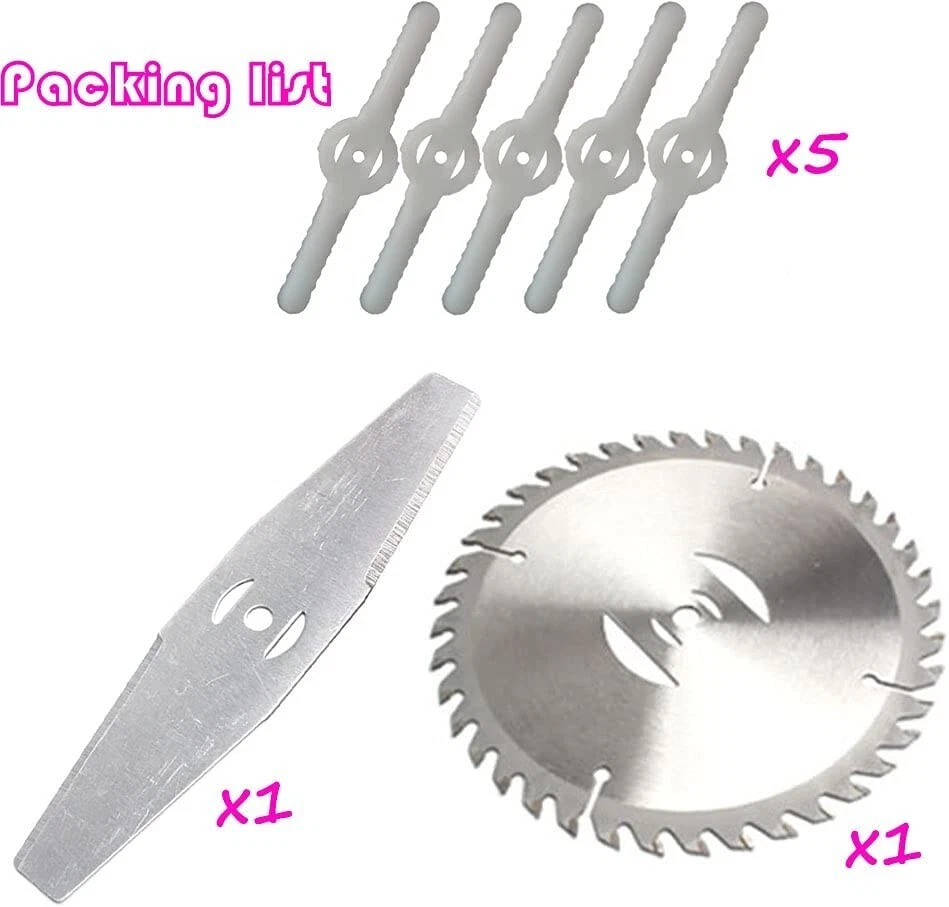 Reemplazos de cabezales de cuchilla recortadora de césped de 6 pulgadas 8 piezas - cuchilla de 40 T y 2 inoxidables Foto 4 de 4