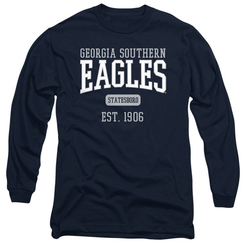 Georgia Southern Adult Long Sleeve T-Shirt Eagles Est. Date, Navy, S-3XL