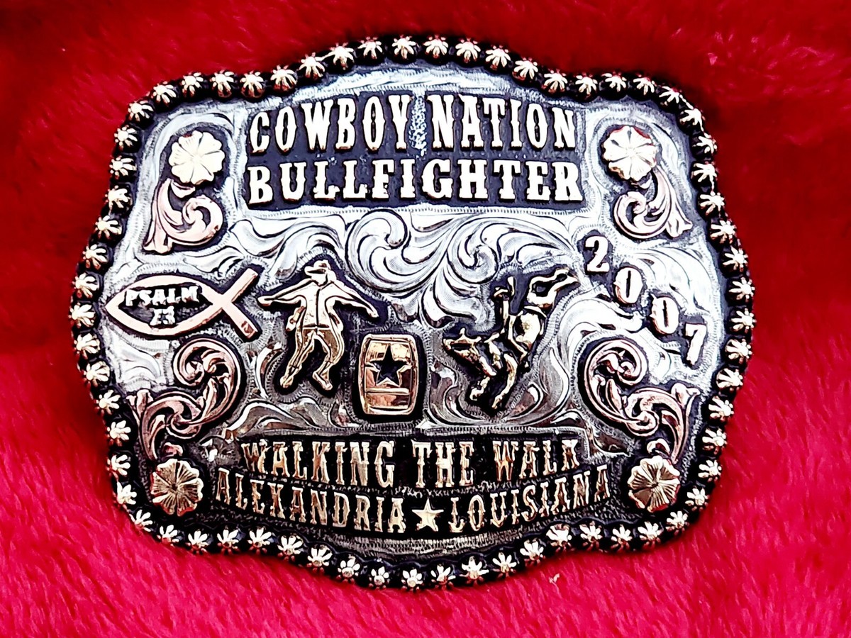 Rodeo Trophy Champion Bullfighter Buckle☆Alexandria 