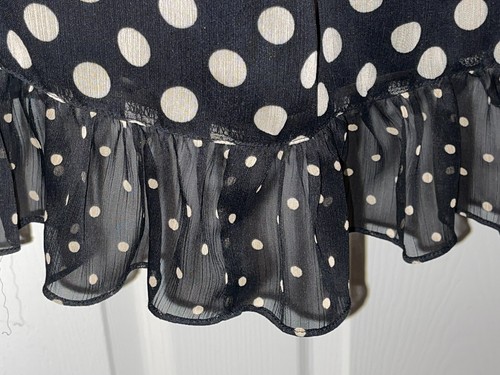 👗 Vestido Jovovich-Hawk Babydoll de Gasa Lunares Columpio Línea A, S - Imagen 9 de 12