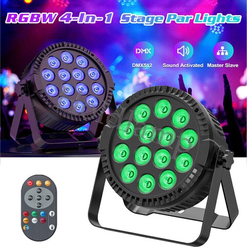10X PAR Can Light 14LED RGBW DMX Beam Stage Light Party Disco DJ Light w/Remote - Picture 2 of 30