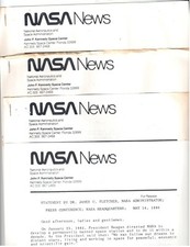 SPACE PRESS 1986 NASA Releases 4 - SPACE STATION; SPACE SHUTTLE