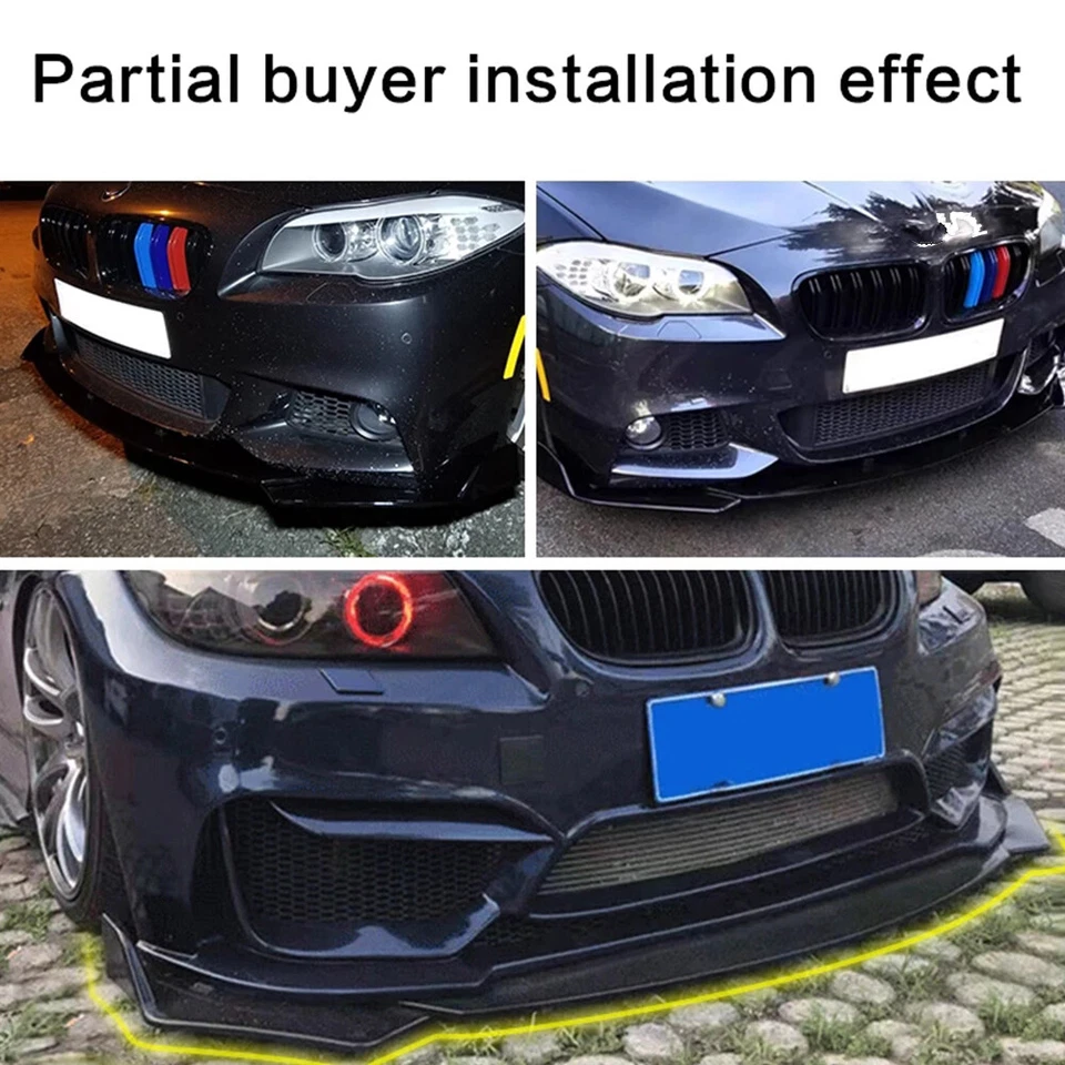 Глянцевый черный спойлер кромки переднего бампера комплект кузова для Volkswagen Scirocco - Изображение 4 из 4