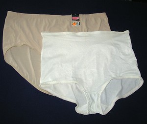 lot-2-Vanity-Fair-Sears-sz-10-3XL-Brief-Panties-Nylon-Beige-White-womens-10