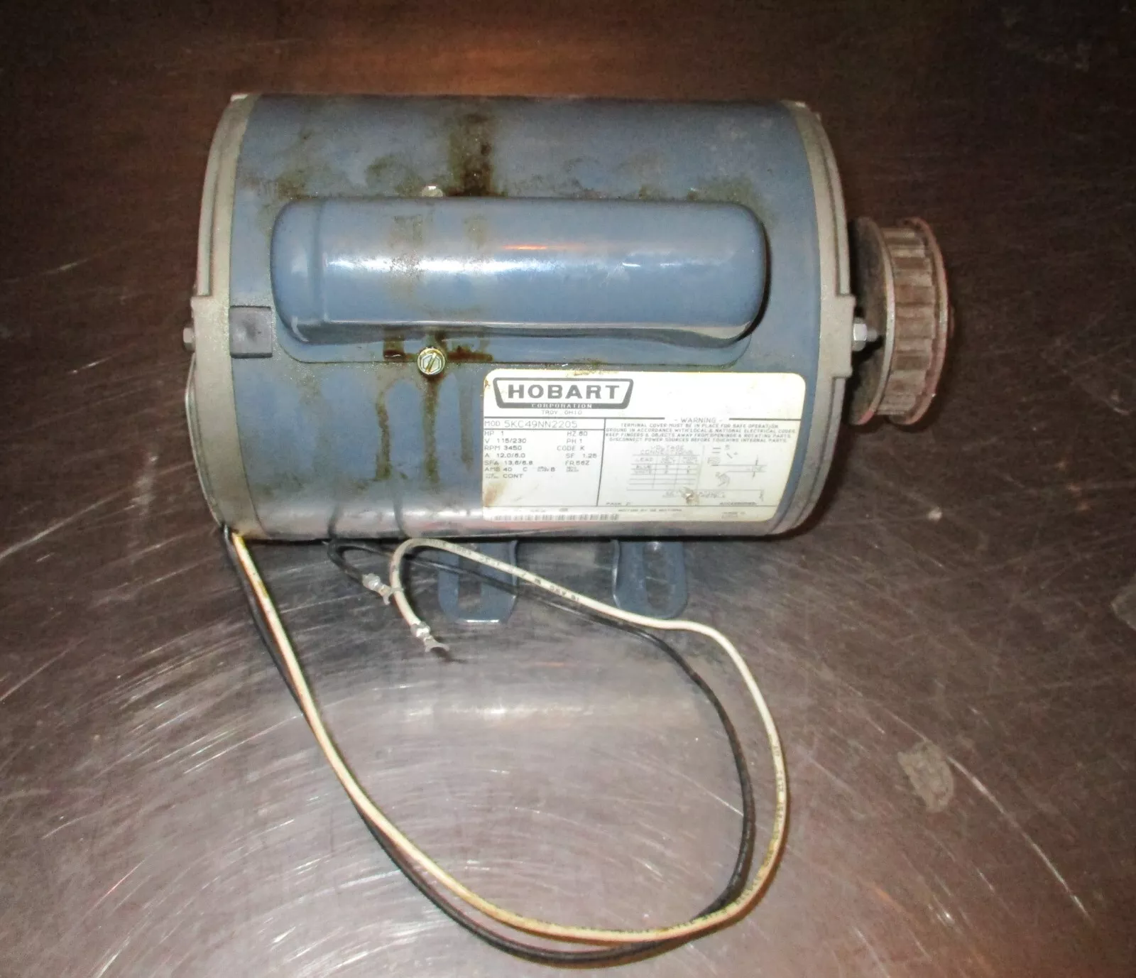 Hobart 8181 & 84181 Buffalo Chopper 1HP 60Hz 115/230 V Motor ML-18755 USED - Picture 1 of 5