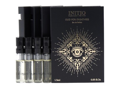INITIO OUD FOR GREATNESS EDP 1.5ml .05fl oz x 4 COLOGNE PERFUME SPRAY SAMPLES