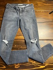 Levi's Jeans, Women's Size 27, Black, Gray, Denim, 711 Skinny, Distressed