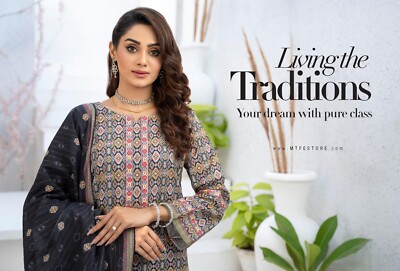 MTF THE WINTRY CITY DIGITAL IDENTIC PRINTED KHADDAR  3 PIECE READY TO WEAR