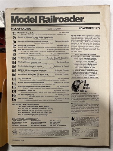 1979 November, Model Railroader Magazine, Carrabasset (CP422) - Picture 2 of 3