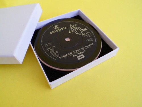 DRINKS COASTERS List B Upcycled Original Vinyl Record Hit Singles 70's 80's 90's - Picture 16 of 180