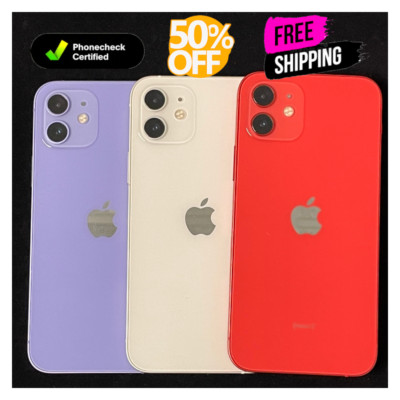 Apple iPhone 12 Unlocked - 64GB/128GB - Colors: Black, Green, Red