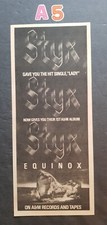 Styx Equinox Album Promo Print Advertisement Vintage 1975
