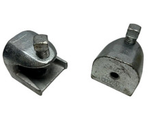 (Lot of 2) B-Line B444-1/2 Zinc Malleable Iron Beam Clamp Rod Support