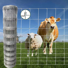 Farm Fence, 4Ft X 164Ft Galvanized Wire Fencing, Cattle Fence, Deer Fence, Heavy