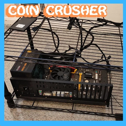 Crypto Mining Rig 6x GPU Ready - 850 Watt- OS PreLoaded - Max Air Flow
