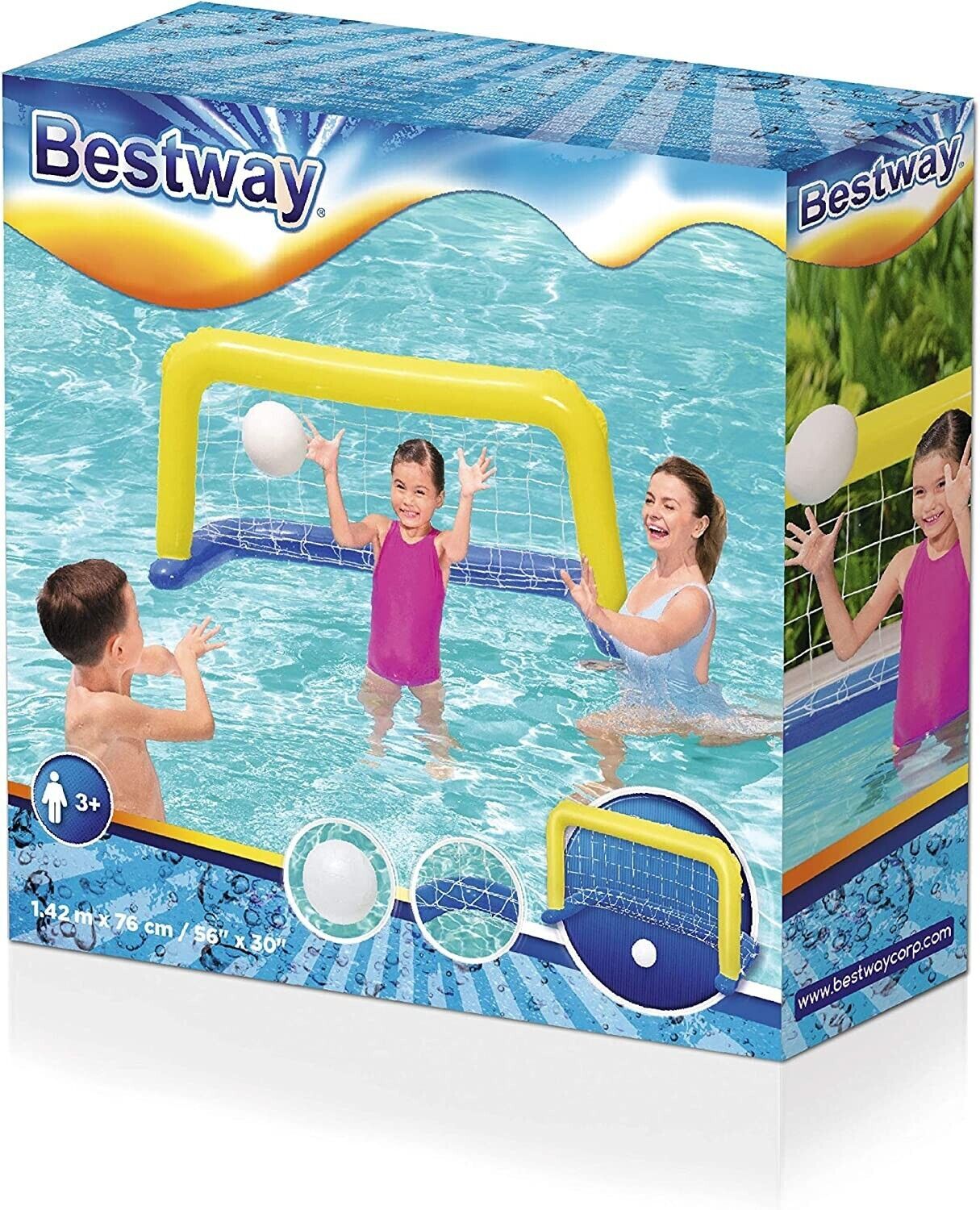 Juego de Waterpolo Hinchable Bestway Portería + Pelota Piscina Juego de...