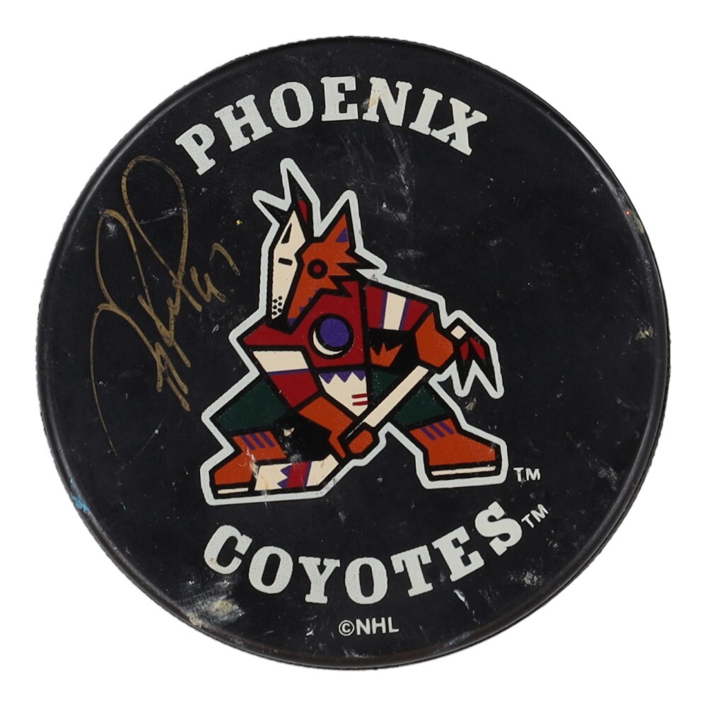 Jeremy Roenick Autographed Signed Phoenix Coyotes Coyotes Logo Hockey Puck (Beckett) 