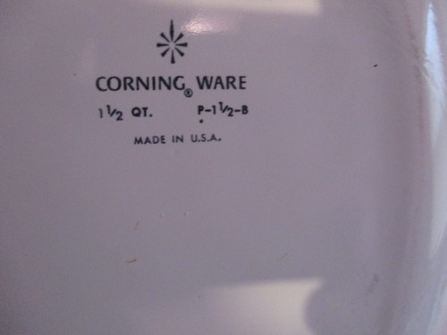 Piatto casseruola vintage Corning Ware blu fiordaliso P-4-B 1,5 qt 7x5,5 x 3 U.S.A. - Foto 8 di 8
