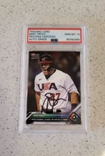 Mike Trout Signed 2023 Topps Now World Baseball Classic Usa PSA GEM MT 10 AUTO